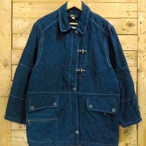 Vintage denim indigo workwear jacket size
L made in Holland